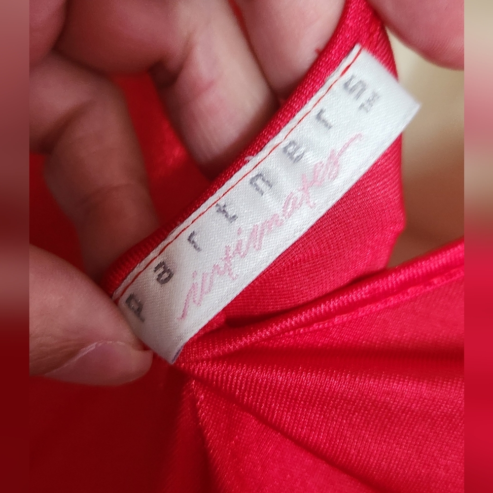 Partners Intimates Vintage Red maxi  Slip Dress - Probable Large to XL - Picture 4 of 6